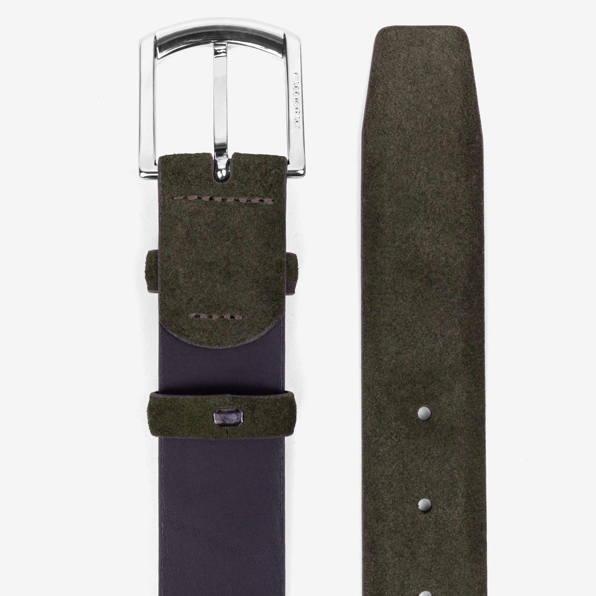 Giuseppe-Classic-Suede-Belt-Green-Men-5