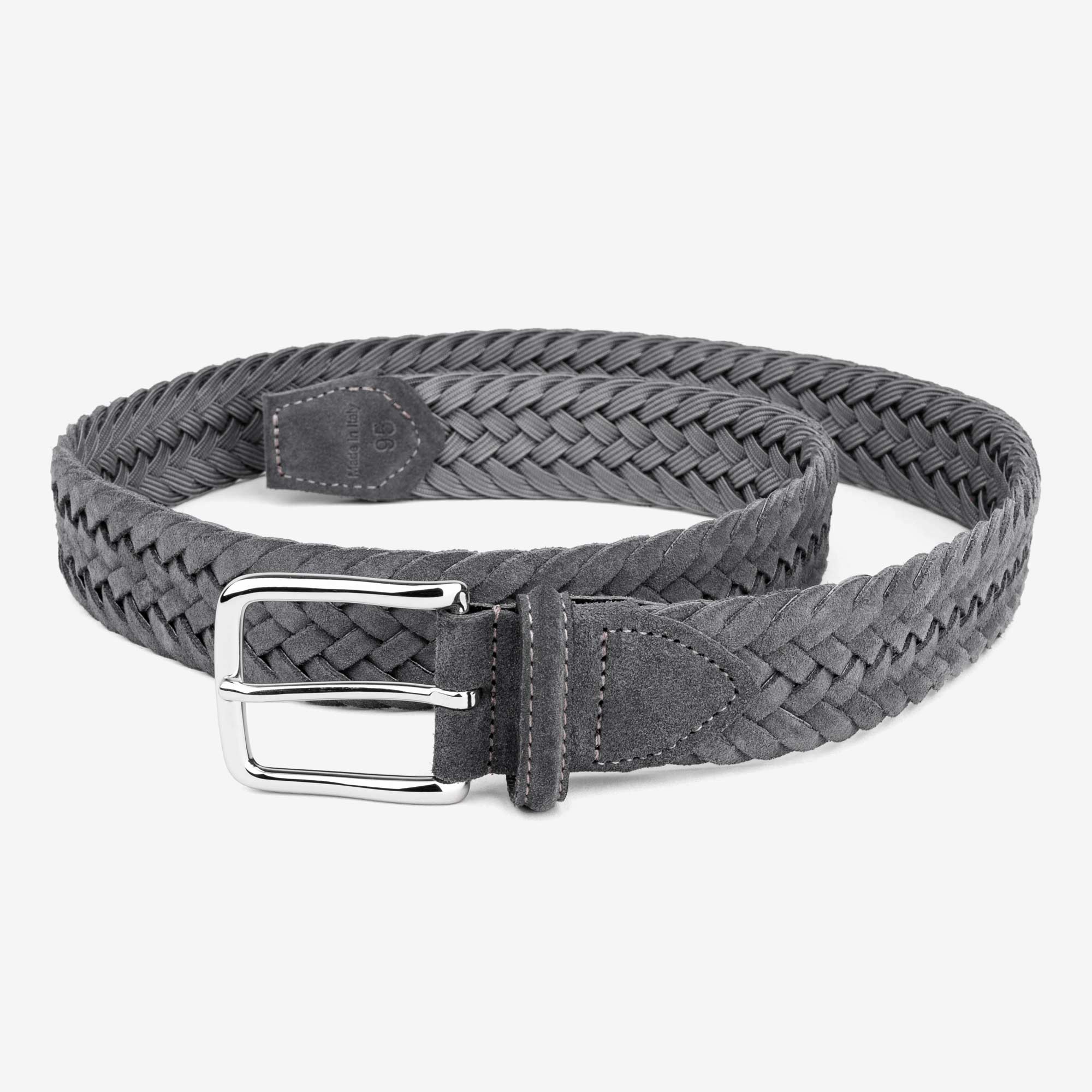 Massimo-Braided-Suede-Belt-Grey-Men-3