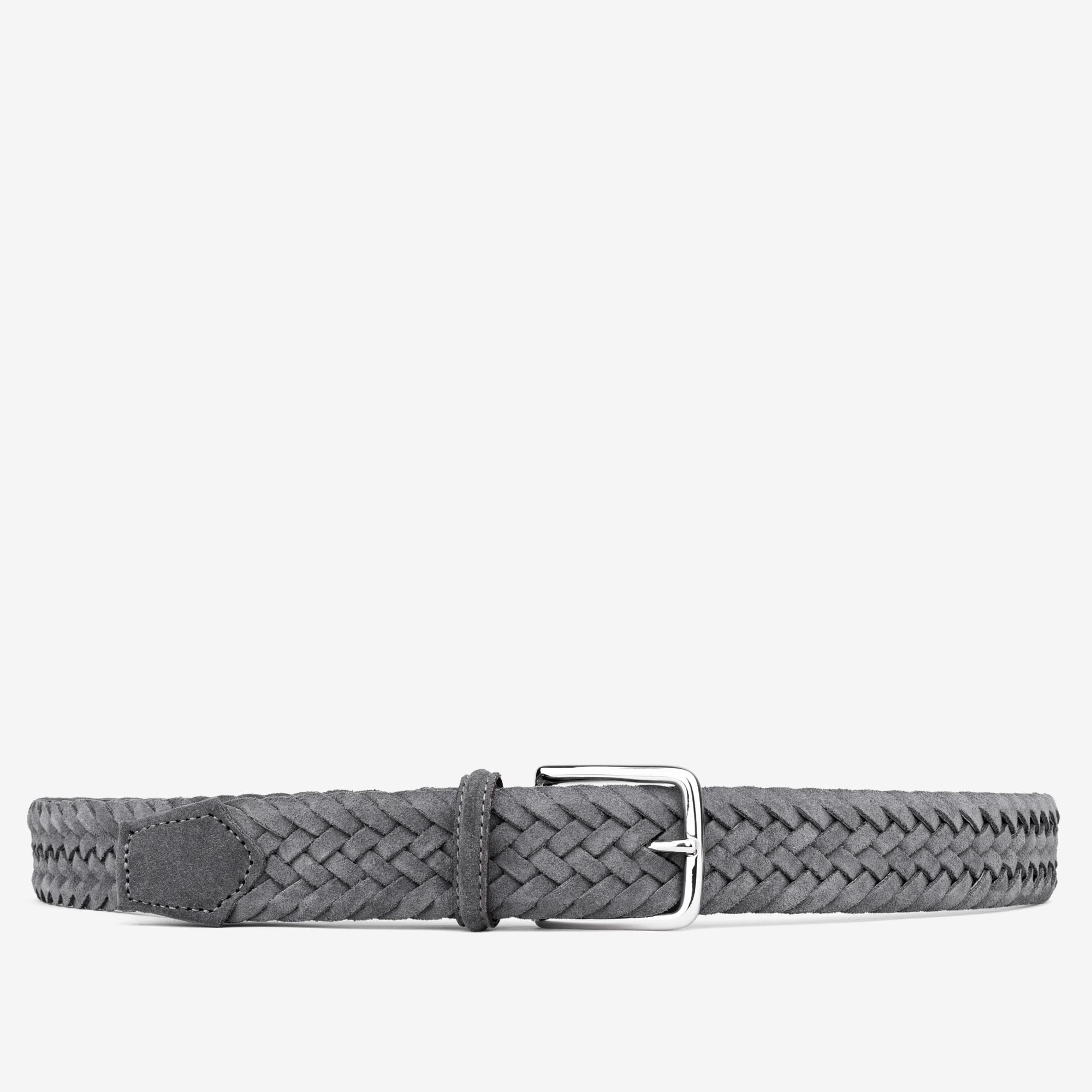 Massimo-Braided-Suede-Belt-Grey-Men-2