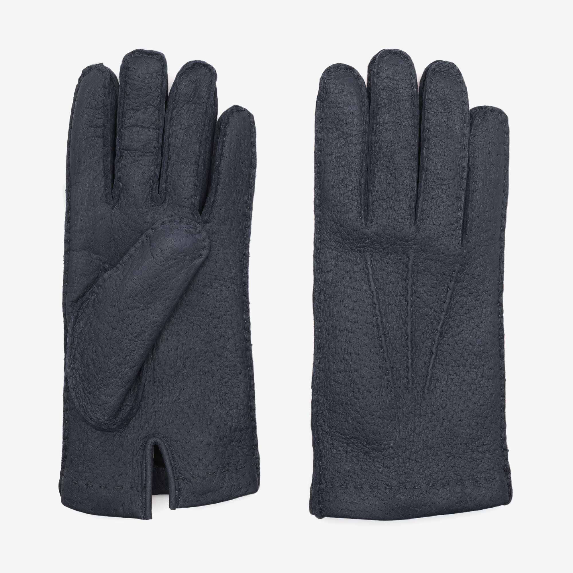 Maurizio-Peccary-Leather-Gloves-Blue-Men-8