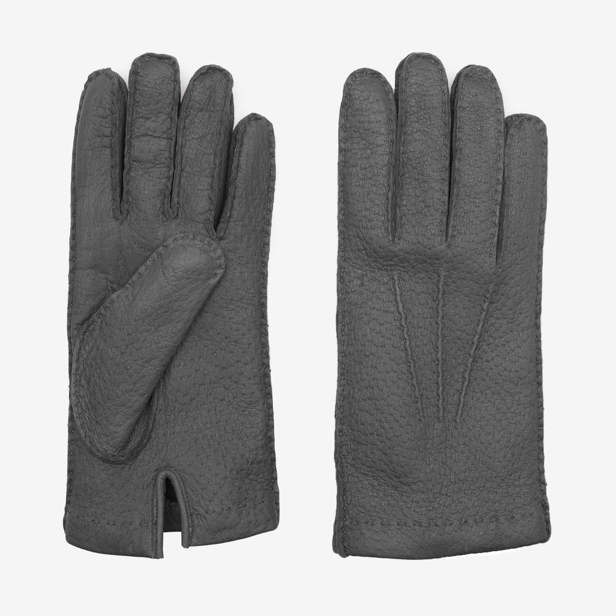 Salvaore-Peccary-Leather-Gloves-Grey-Men-8