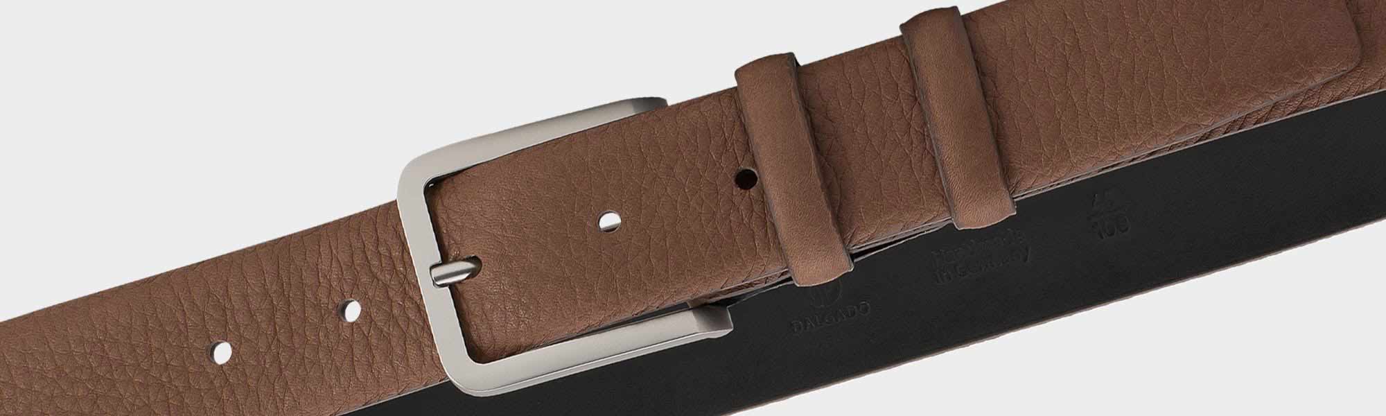 Brown full-grain leather belt