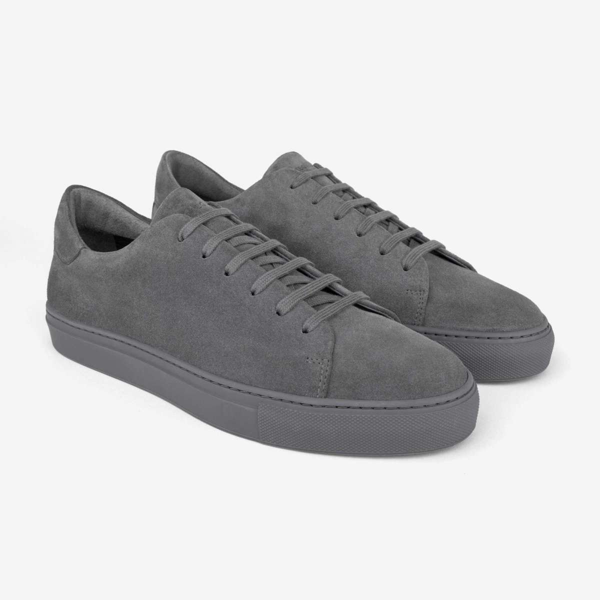 Men's Low-Top Suede Sneakers Ash Grey - Massimo | Dalgado