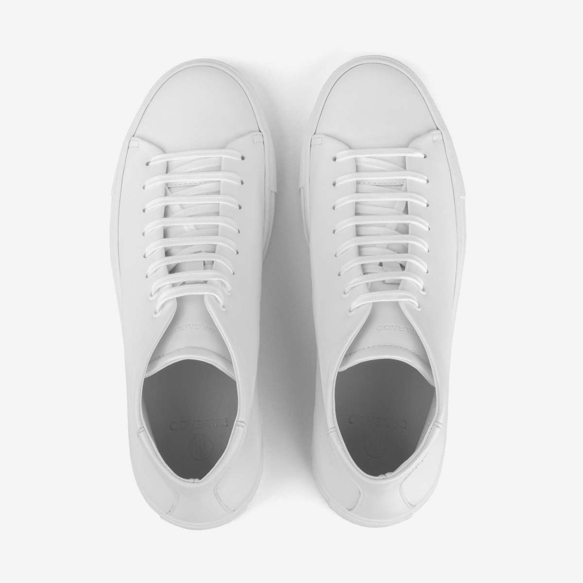 Men's High-Top Leather Sneakers White – Elio | Dalgado