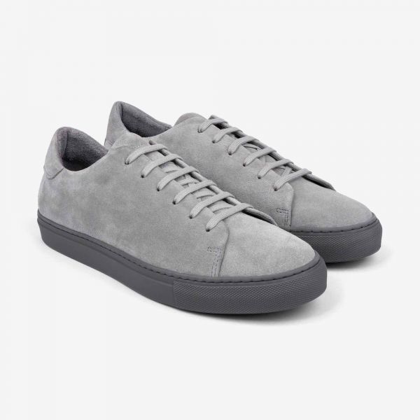 Men's Low-Top Suede Sneakers Grey - Umberto | Dalgado