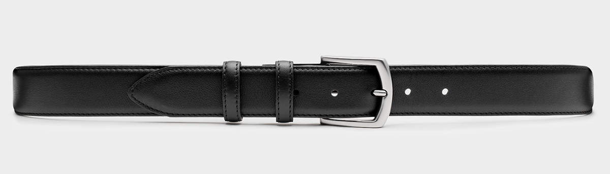 MUCO Leather Belt Black Mans Pin Buckle Durable Genuine Leather Belts Fit to the Suit Trousers Jeans For Man