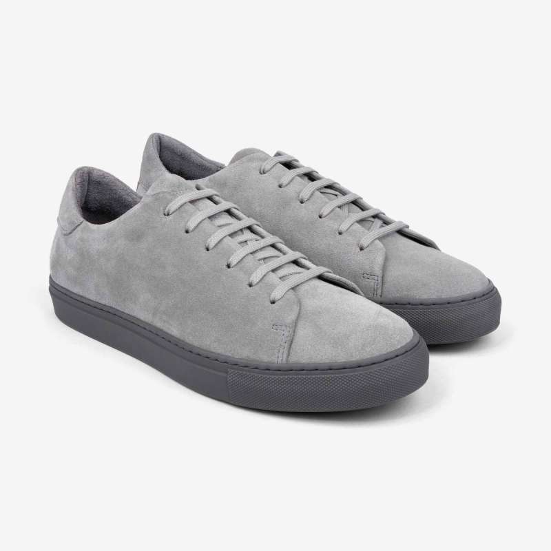 Men's Low-Top Suede Sneakers Grey - Umberto | Dalgado