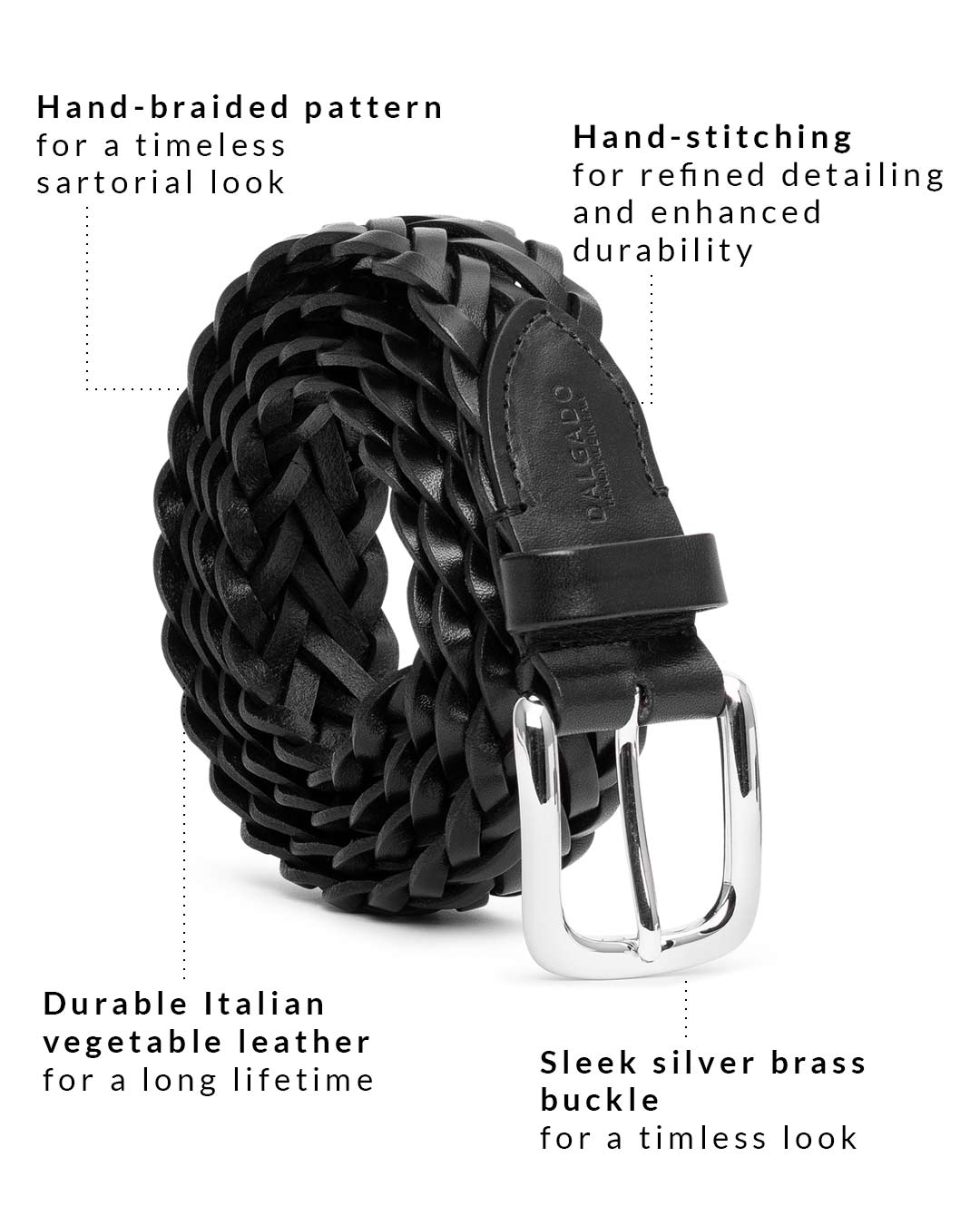black braided belt