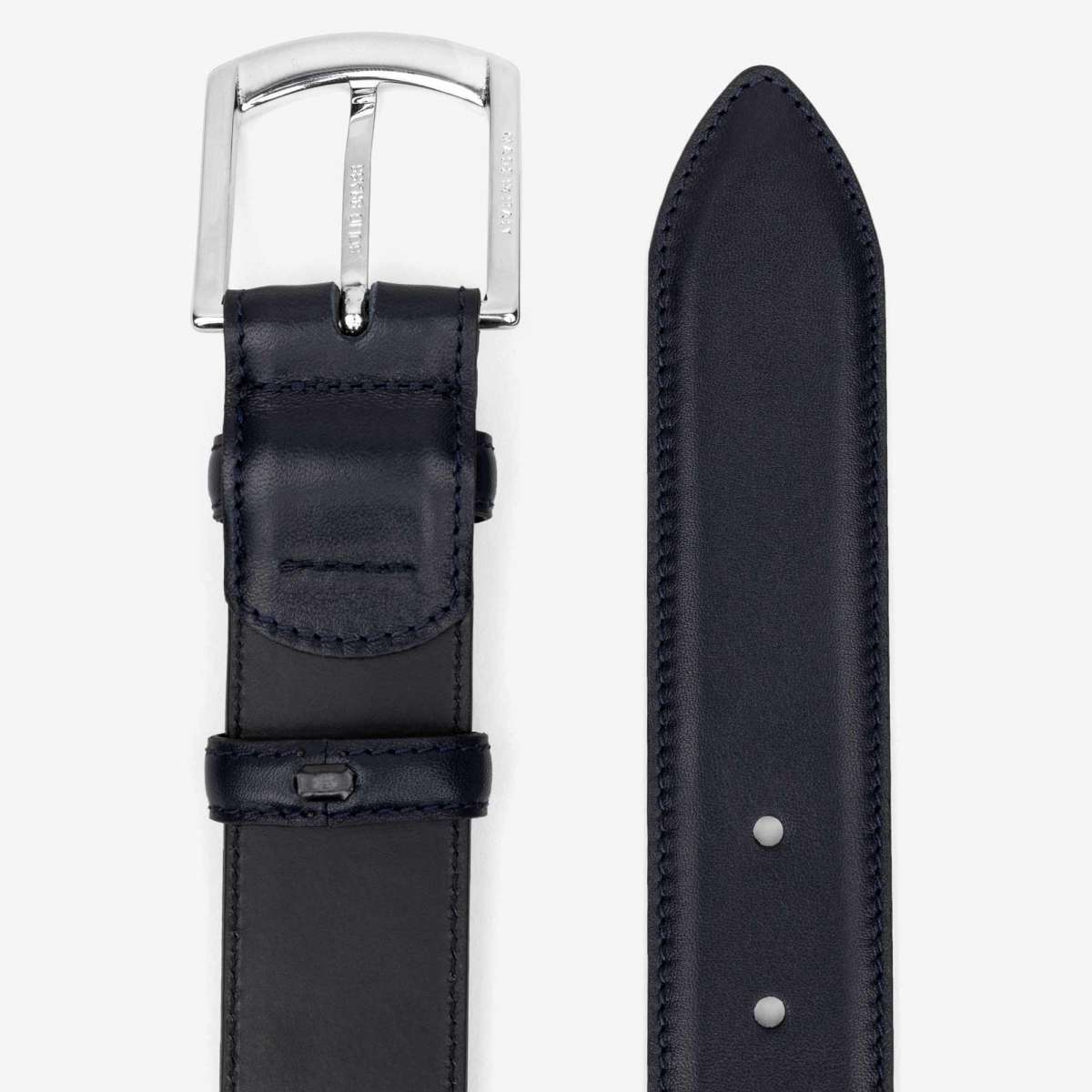 Classic Men's Leather Belt Midnight Blue - Sandro | Dalgado