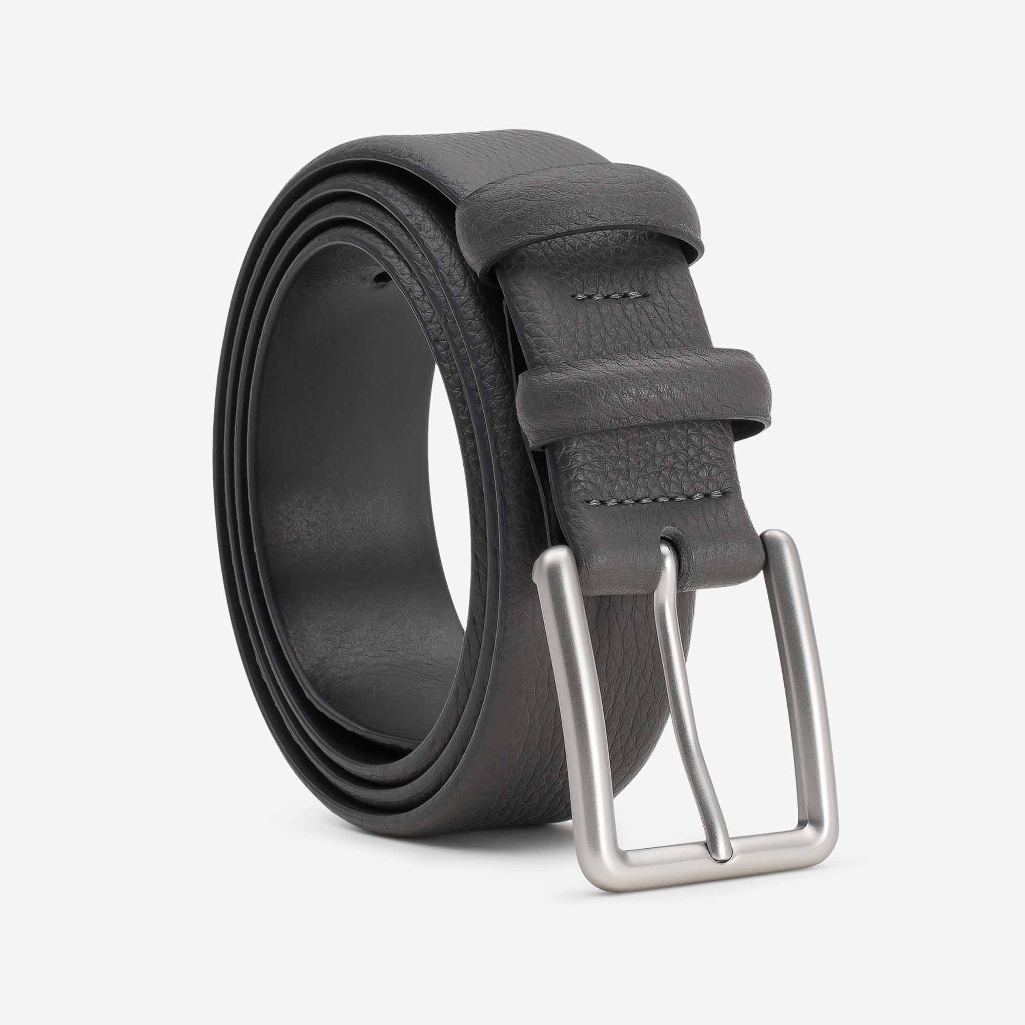 grey leather belt